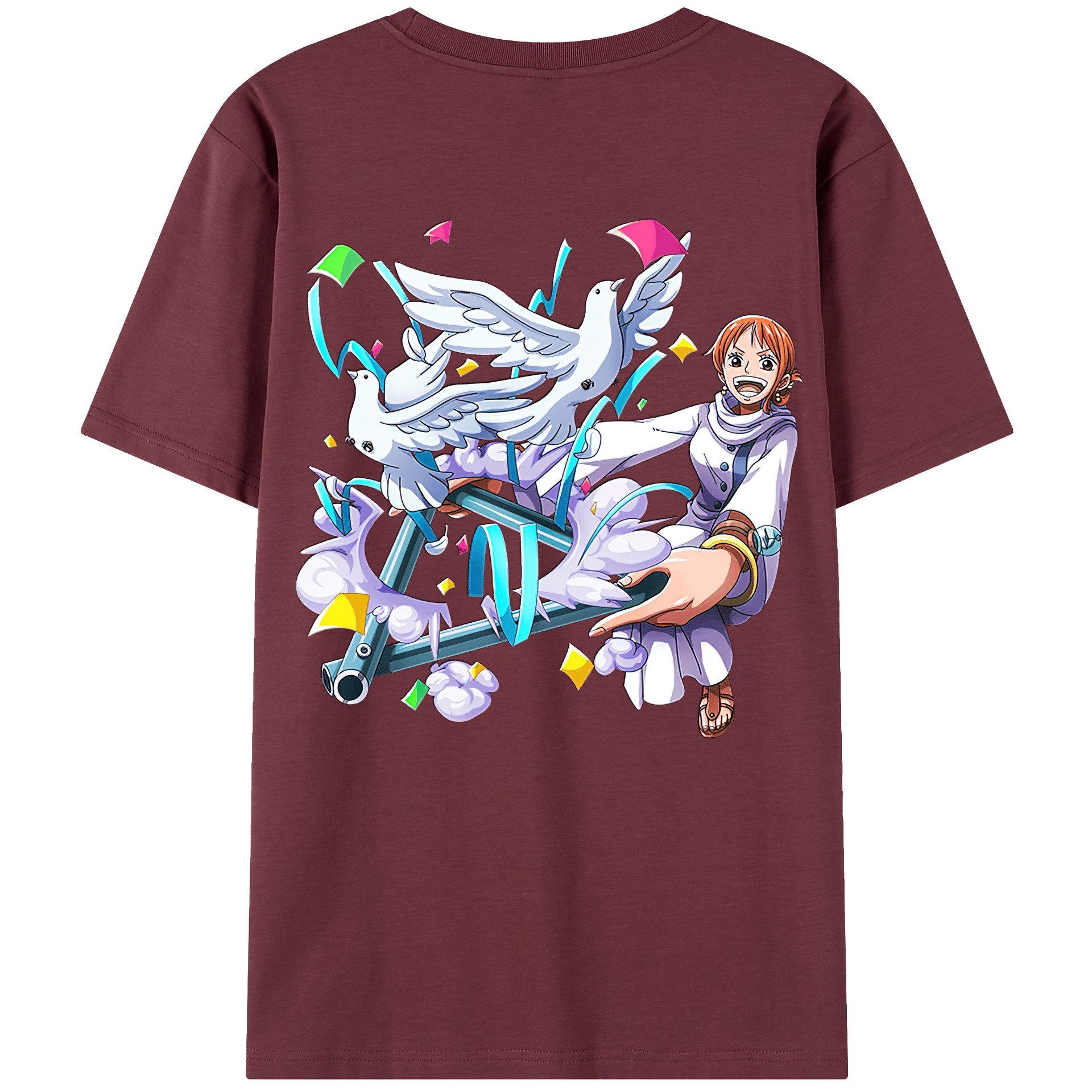 ワンピース ナミ ONE PIECE Nami 綿100％半袖Tシャツ（背面プリント）